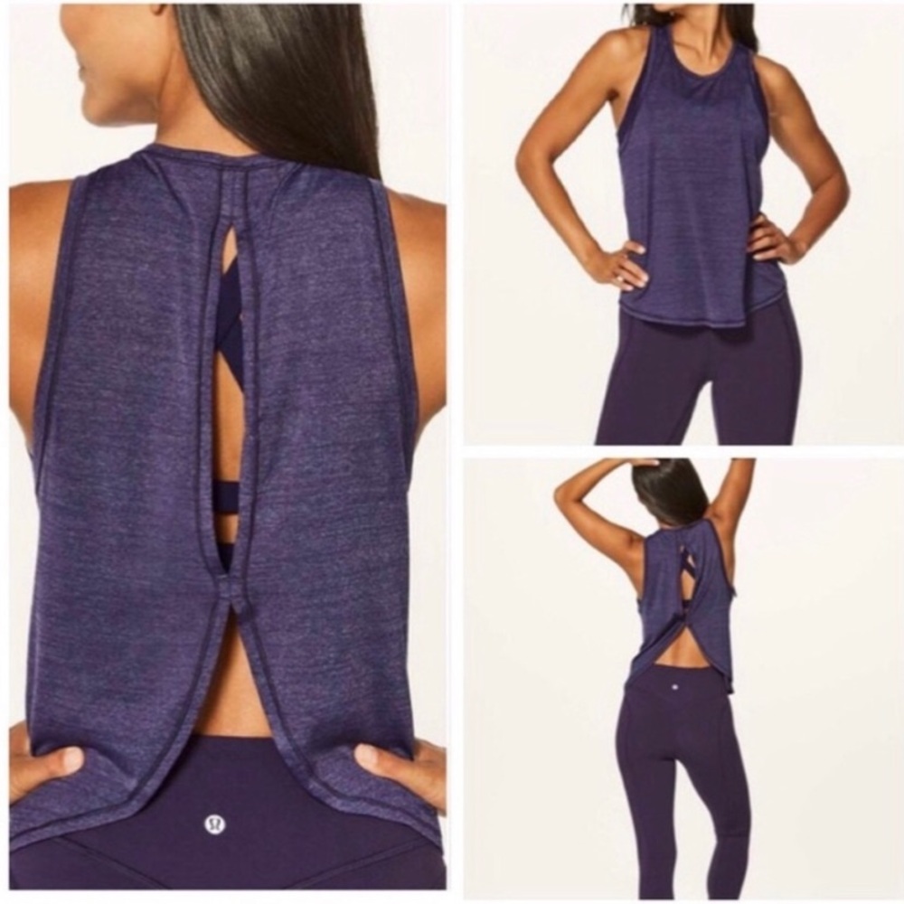 lululemon athletica Purple Open-Back Tank Top